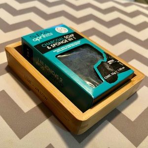 Charcoal Soap and Bamboo Soap Holder